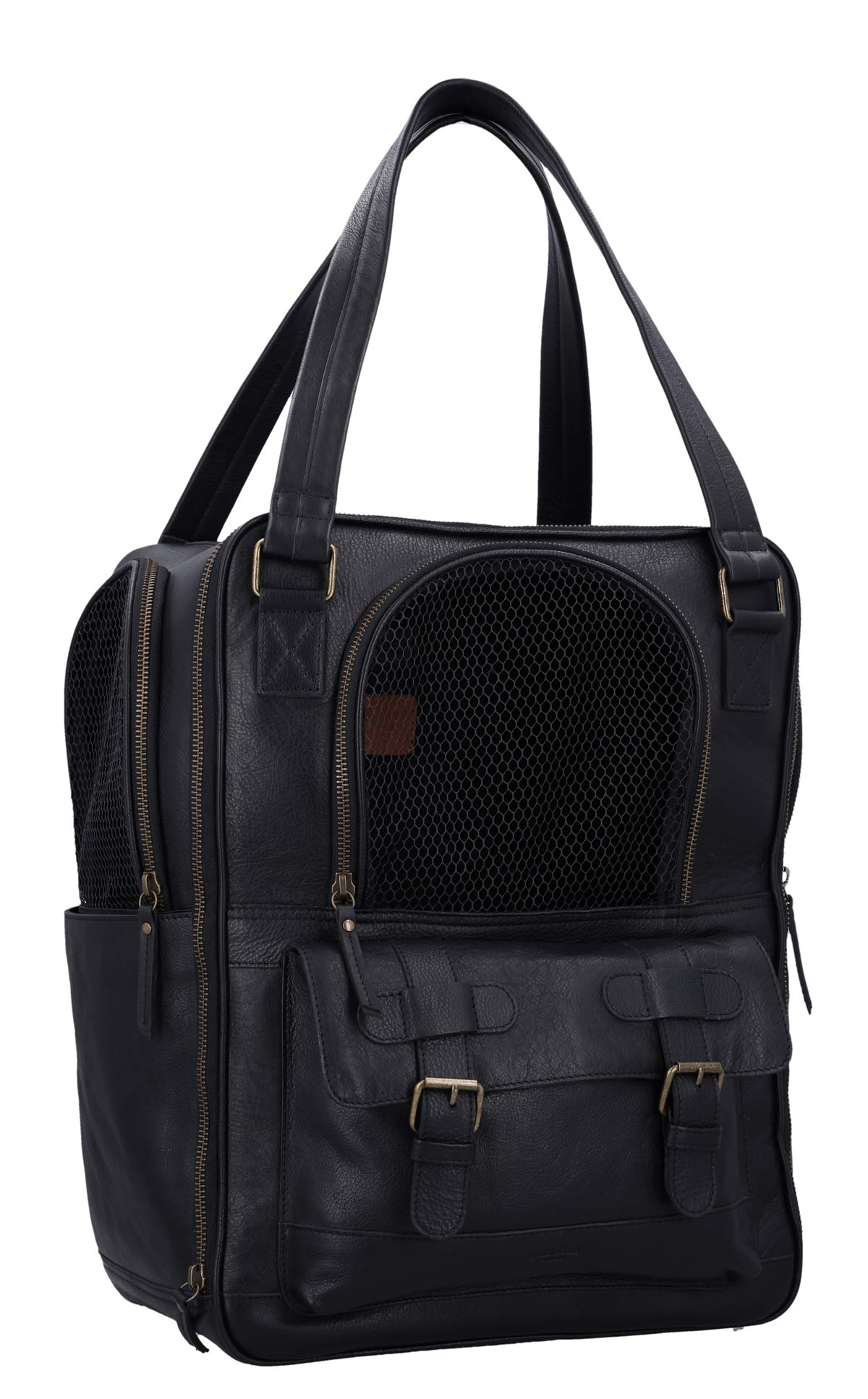gusti-leder-madox-tiertransport-rucksack-tasche-leder-schwarz image 1