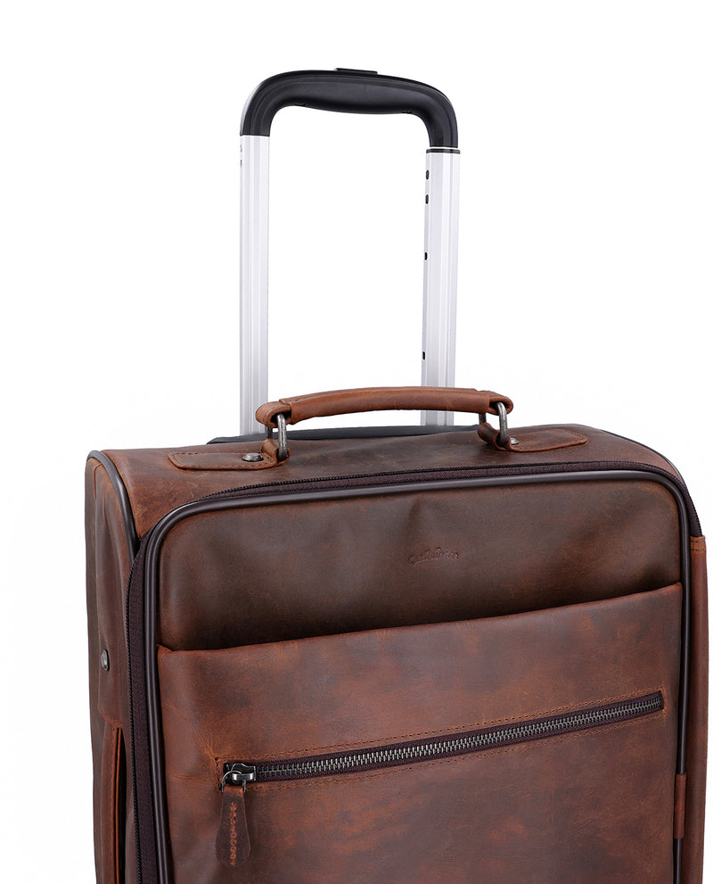 gusti-leder-asia-rollkoffer-aus-b-ffelleder-braun-mit-4-rollen image 3