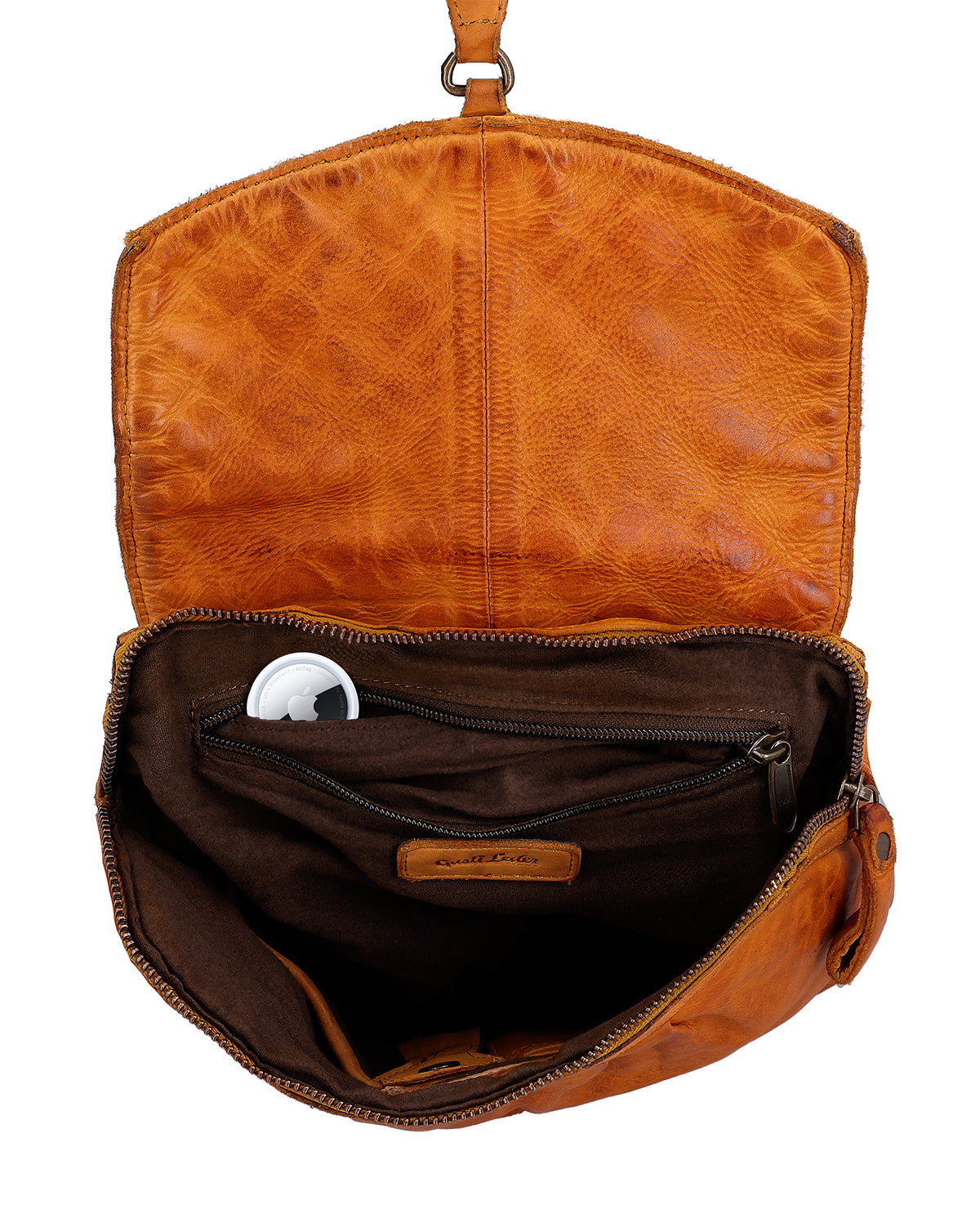 gusti-leder-anette-mini-handtasche-braun-rindsleder-zwei-wege-verschluss image 4