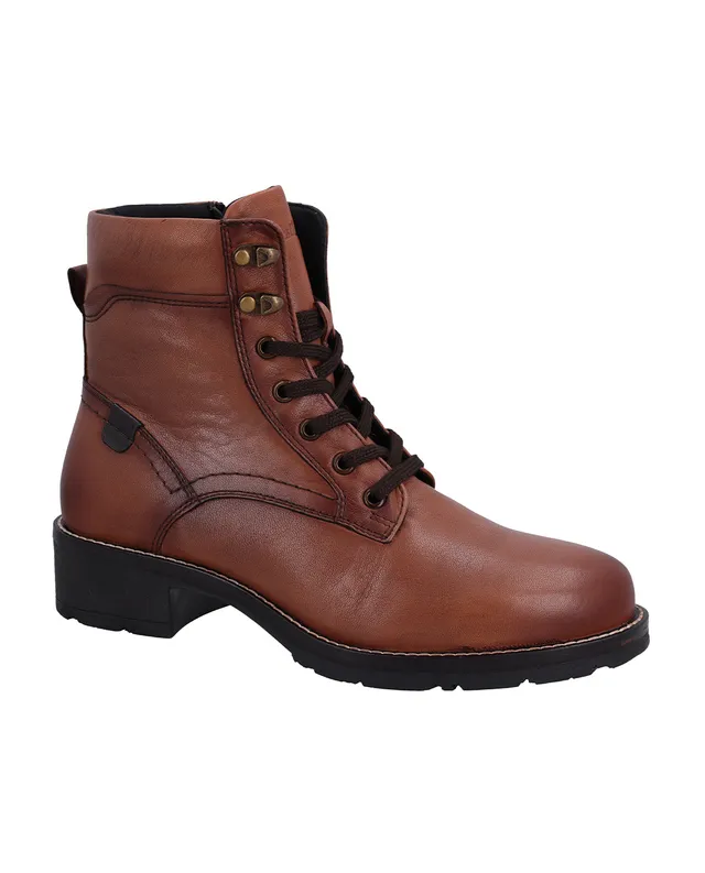 gusti-leder-frieda-damen-lederstiefeletten-aus-braunem-schafsleder image 1