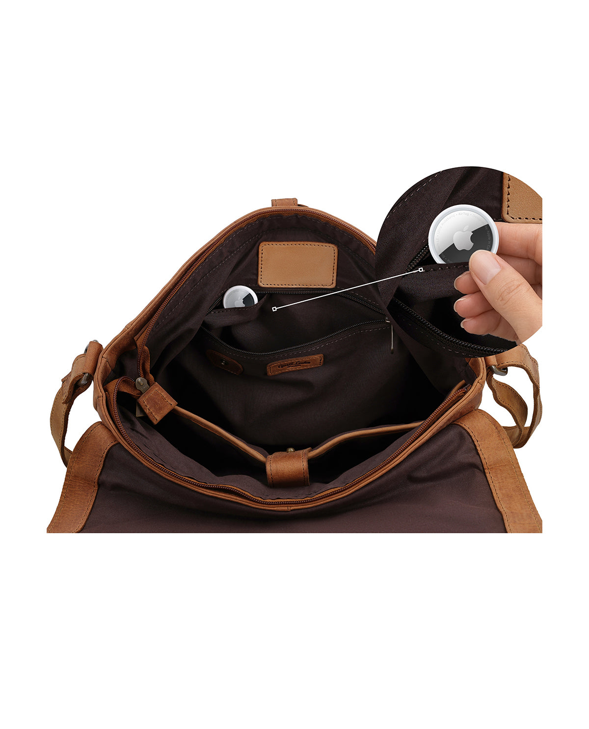 gusti-leder-brin-business-umh-ngetasche-braun-leder-mit-airtag-fach image 3