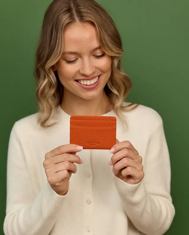gusti-leder-qani-kartenetui-aus-orangem-leder image 1