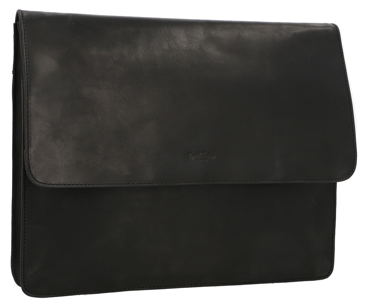 gusti-leder-afton-laptoptasche-schwarz-aus-pflanzlich-gegerbtem-leder image 2