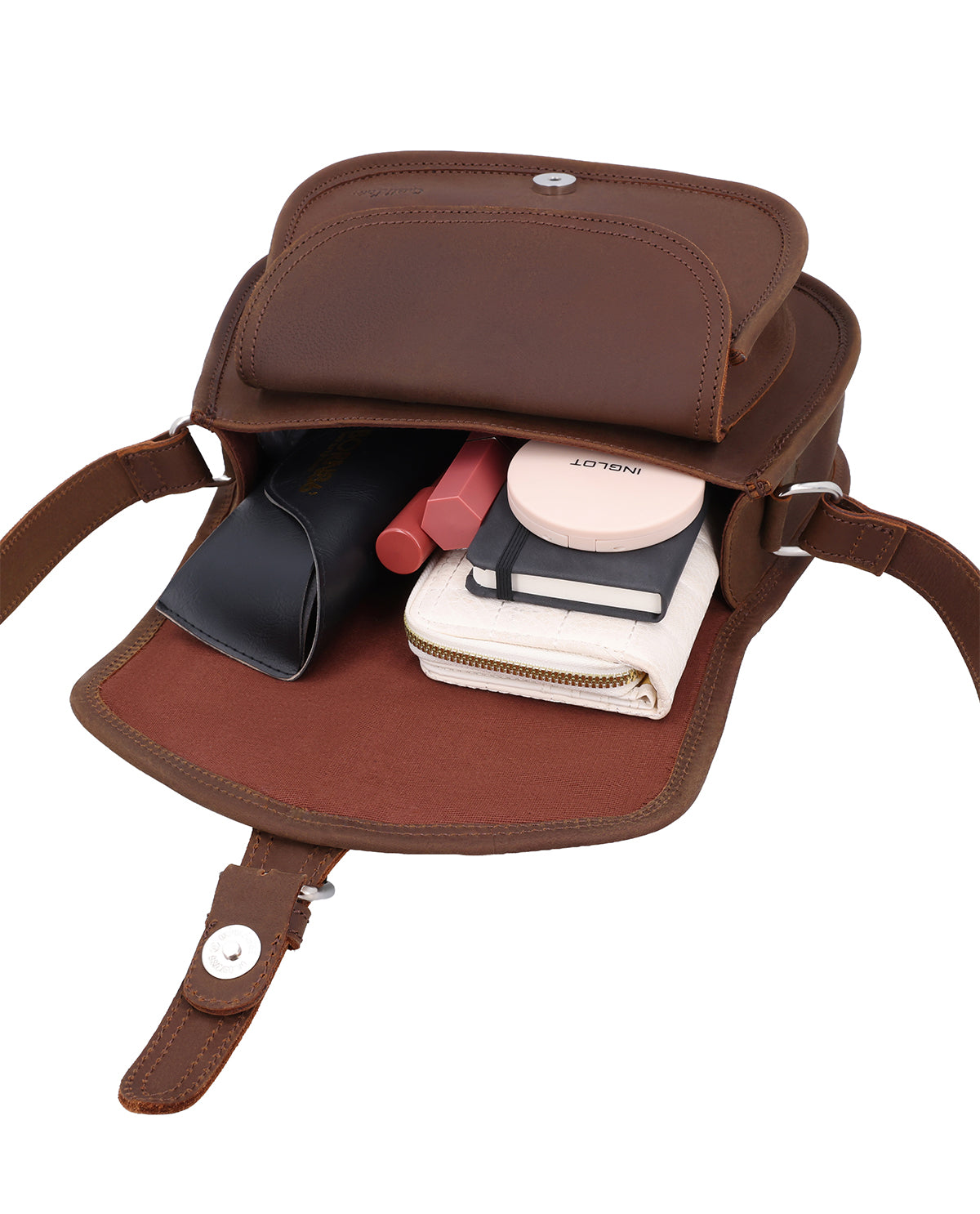 gusti-leder-evelyn-handtasche-damen-aus-b-ffelleder-mit-airtag-fach image 5