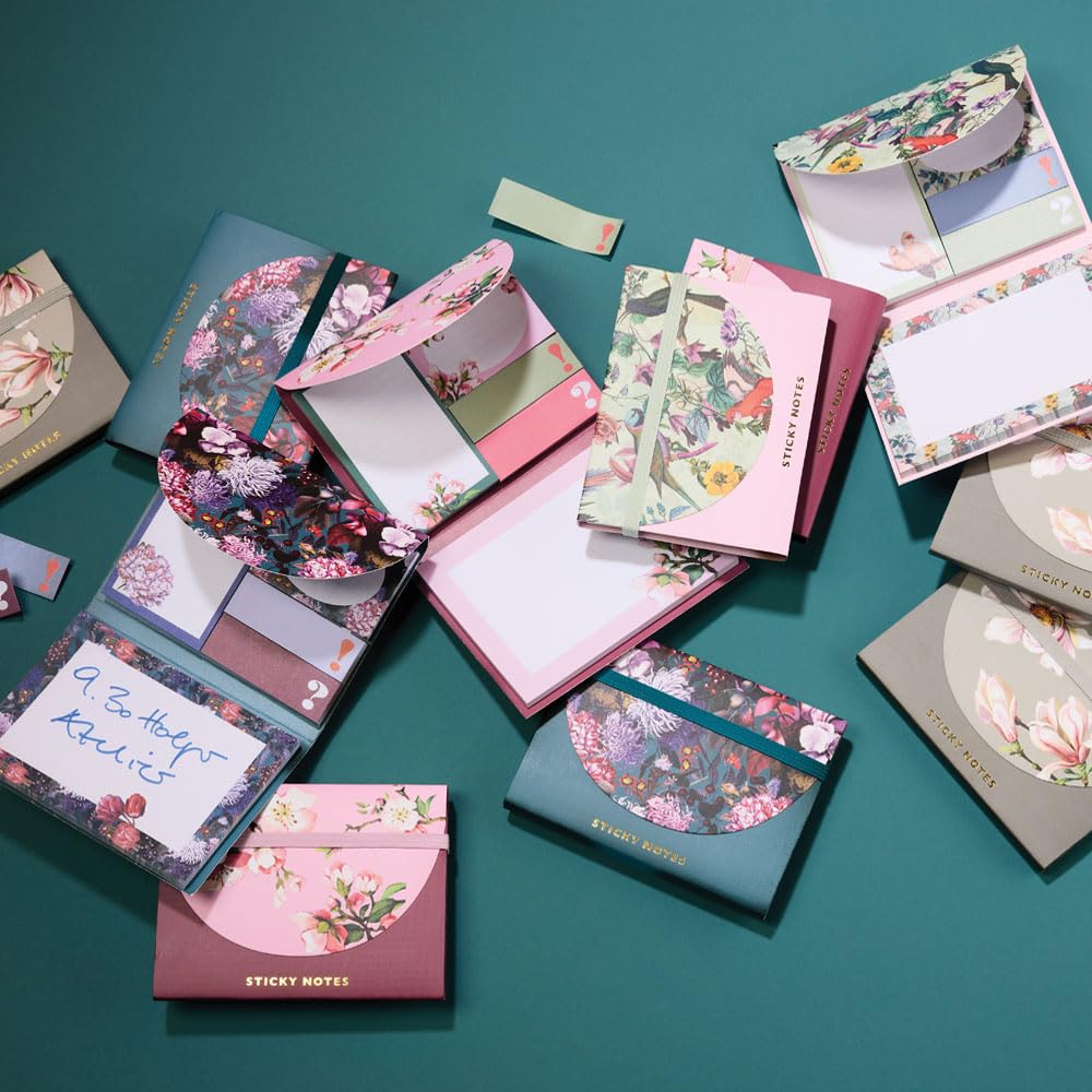 cedon-sticky-notes-set-blumenbouquet-petrol-haftnotizen-set image 3