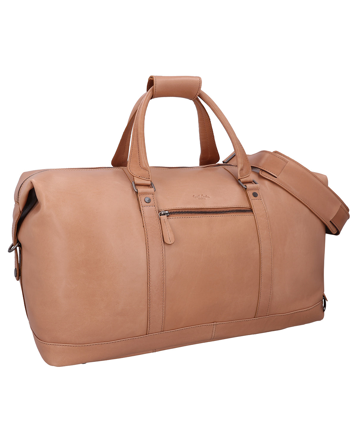 gusti-leder-ruben-reisetasche-beige-mit-schultergurt image 1