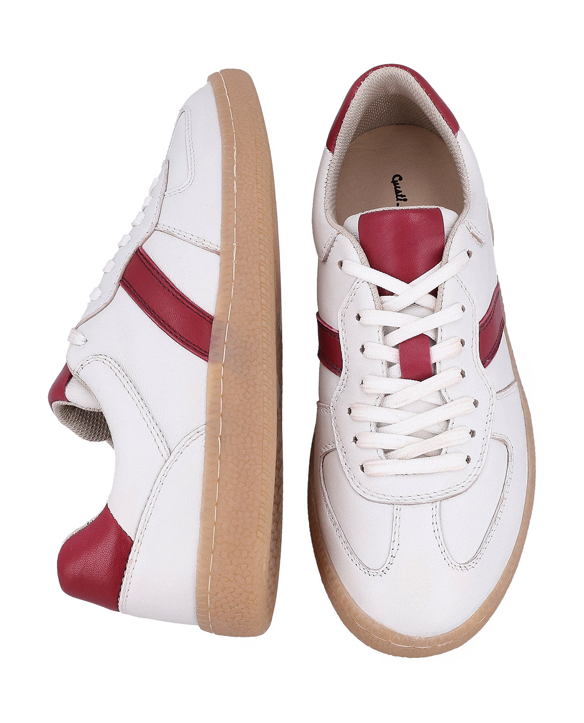 gusti-leder-charline-damen-sneaker-wei-leder-mit-roten-akzenten image 8