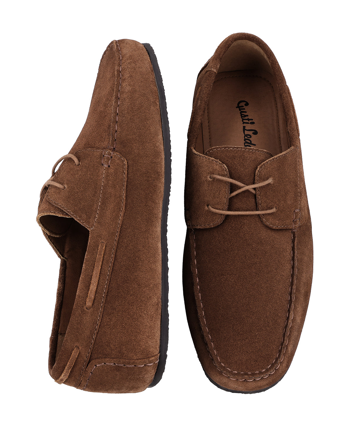 gusti-leder-elex-mokassin-herren-veloursleder-cognac image 6