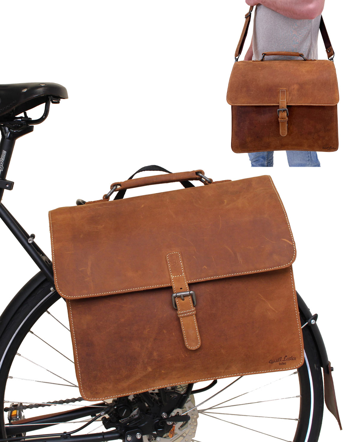 gusti-leder-peter-s-fahrradtasche-2-in-1-b-ffelleder-f-r-15-zoll-notebook image 2