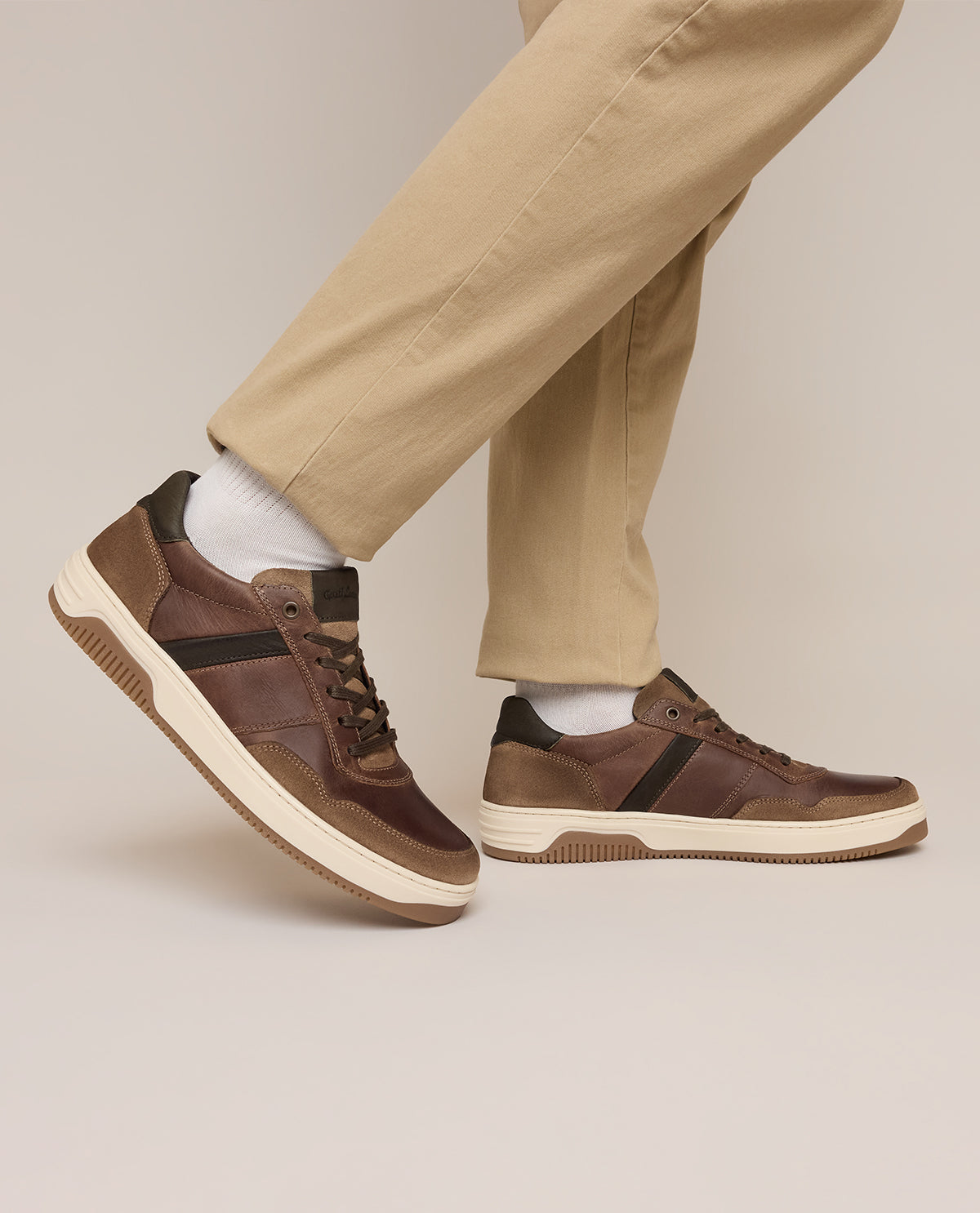 gusti-leder-samy-sneaker-glattleder-wildleder-mit-gepolsterter-zunge image 2