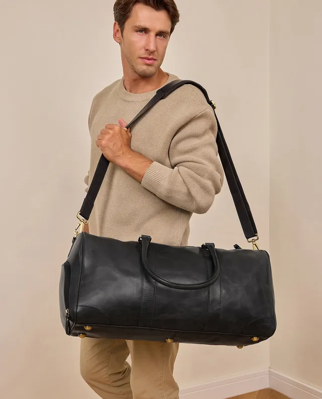 gusti-leder-davide-leder-reisetasche-schwarz-mit-schuhfach image 1