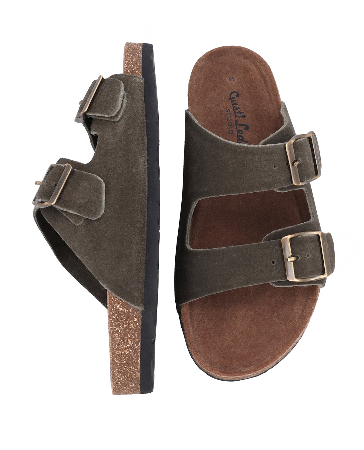 gusti-leder-celina-damen-sandale-pantolette-gr-n-wildleder image 5