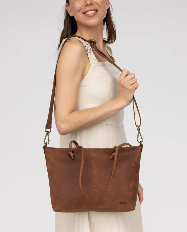 gusti-leder-merle-handtasche-braun-rindsleder-mit-schulterriemen image 1