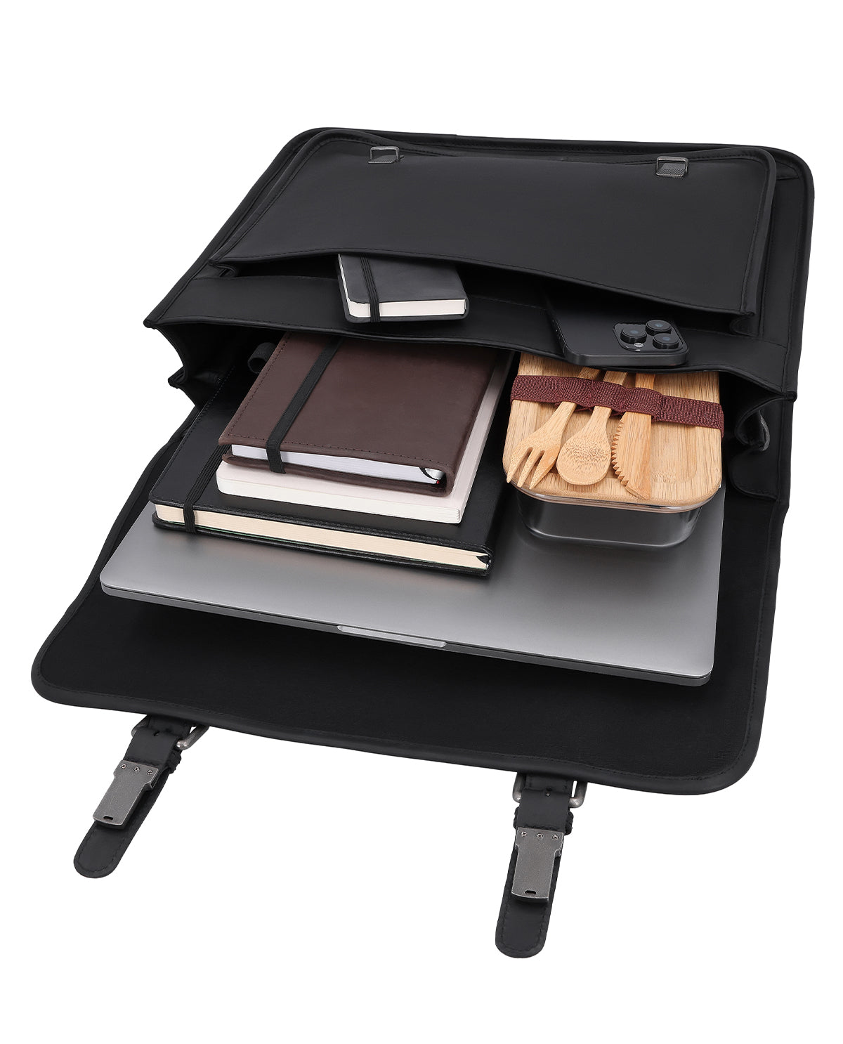 gusti-leder-elmar-aktentasche-businesstasche-leder-schwarz-mit-laptopfach image 4