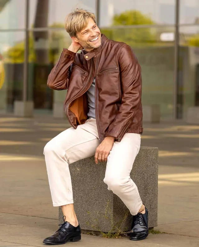 gusti-leder-outlet-lederjacke-braun-mit-rei-verschluss image 1