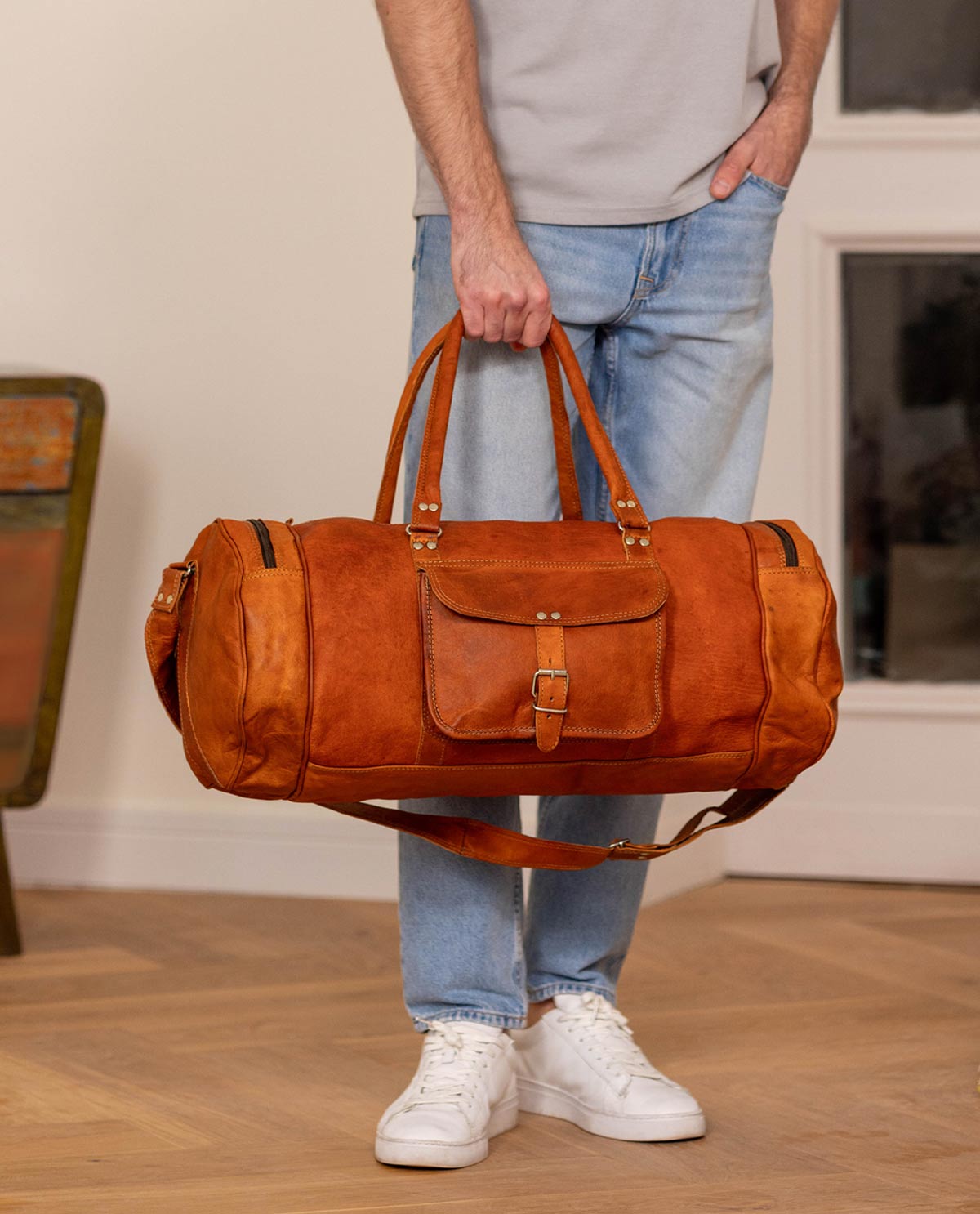 gusti-leder-michael-reisetasche-aus-ziegenleder image 1