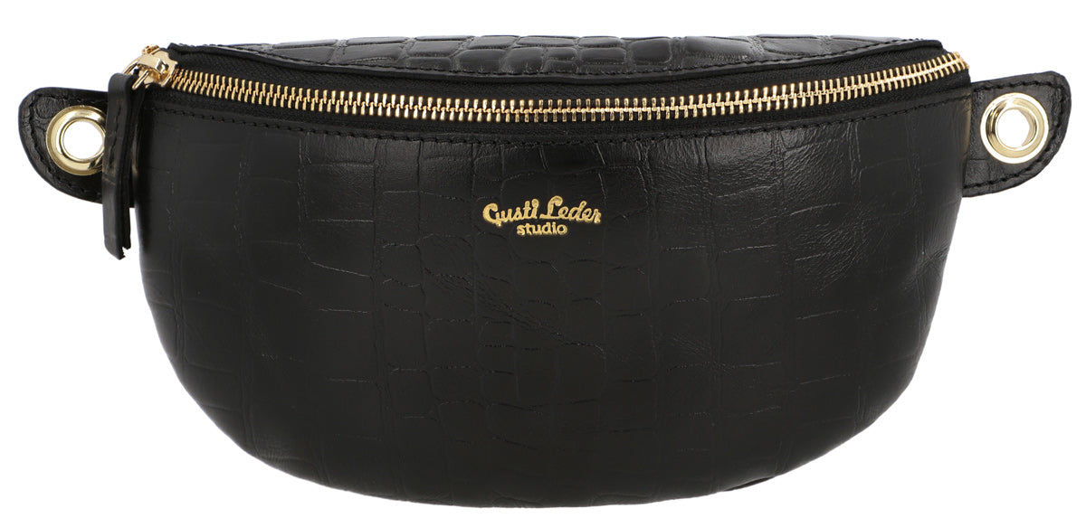 gusti-leder-annabelle-bauchtasche-rindsleder-kroko-look image 8