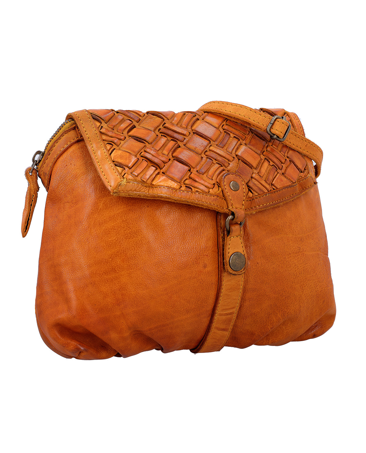 gusti-leder-anette-mini-handtasche-braun-rindsleder-zwei-wege-verschluss image 2