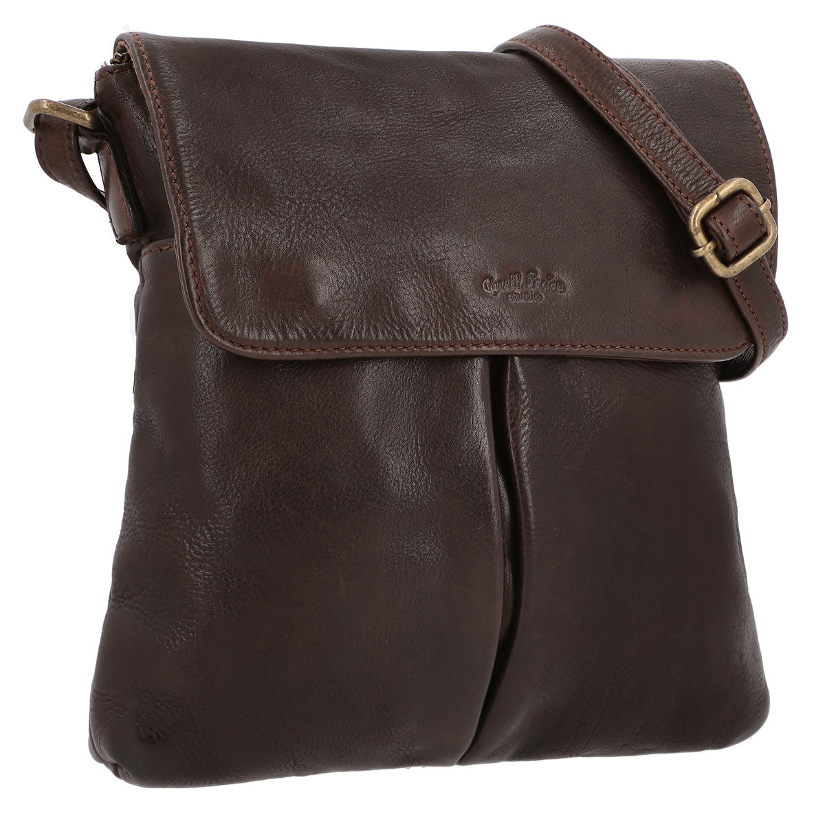 gusti-leder-outlet-umh-ngetasche-braun-aus-waschleder-2 image 2