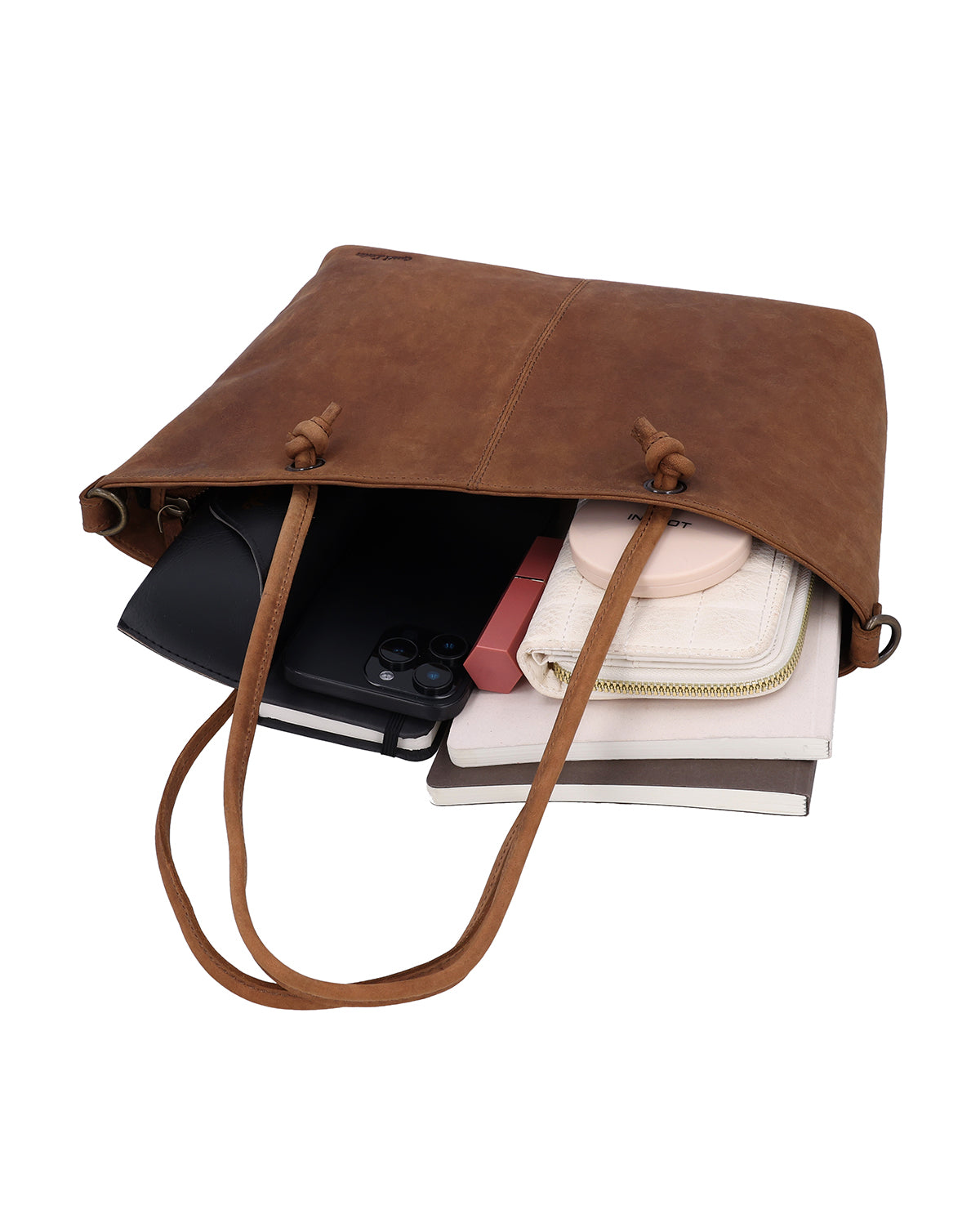 gusti-leder-merle-handtasche-damen-braun-rindsleder-mit-abnehmbarem-schultergurt image 3