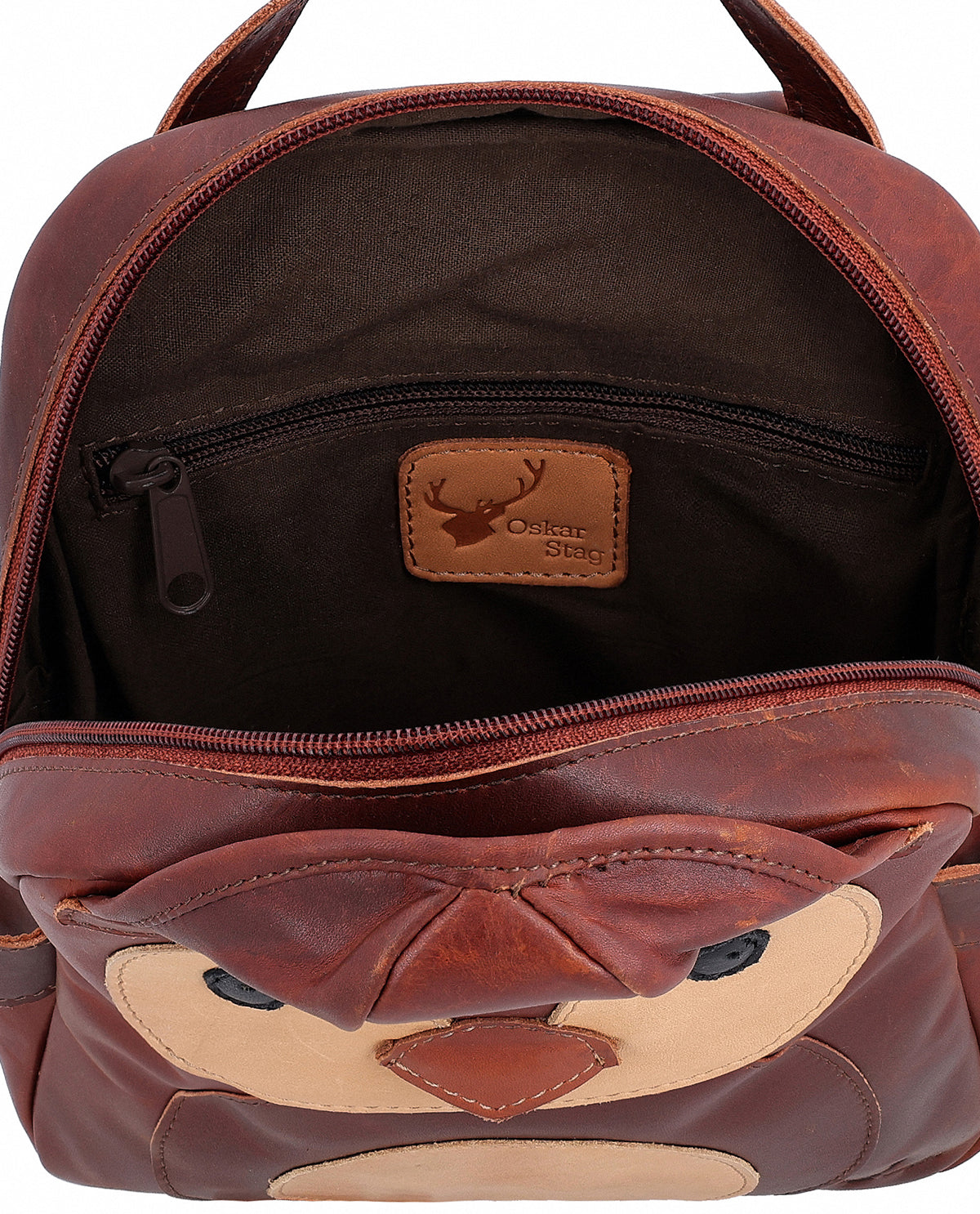 gusti-leder-addi-kinderrucksack-pinguin-braun-mit-airtag-fach image 4