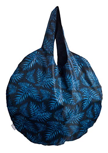 cedon-philodendron-blue-shopper-faltbare-einkaufstasche-handgep-ck image 2