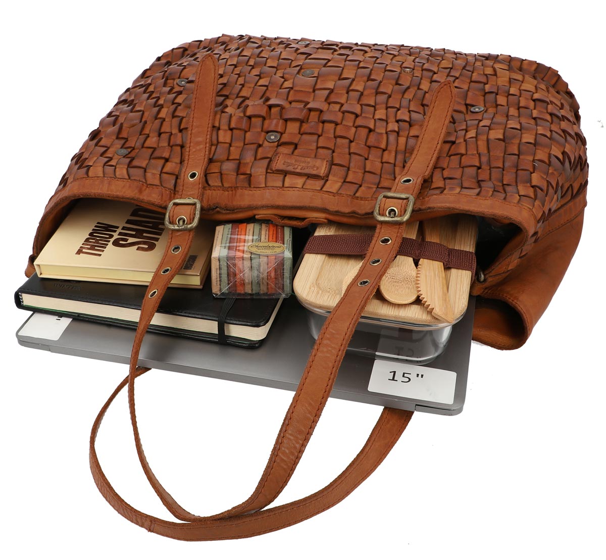 gusti-leder-demery-umh-ngetasche-flechtoptik-braun-outlet image 3