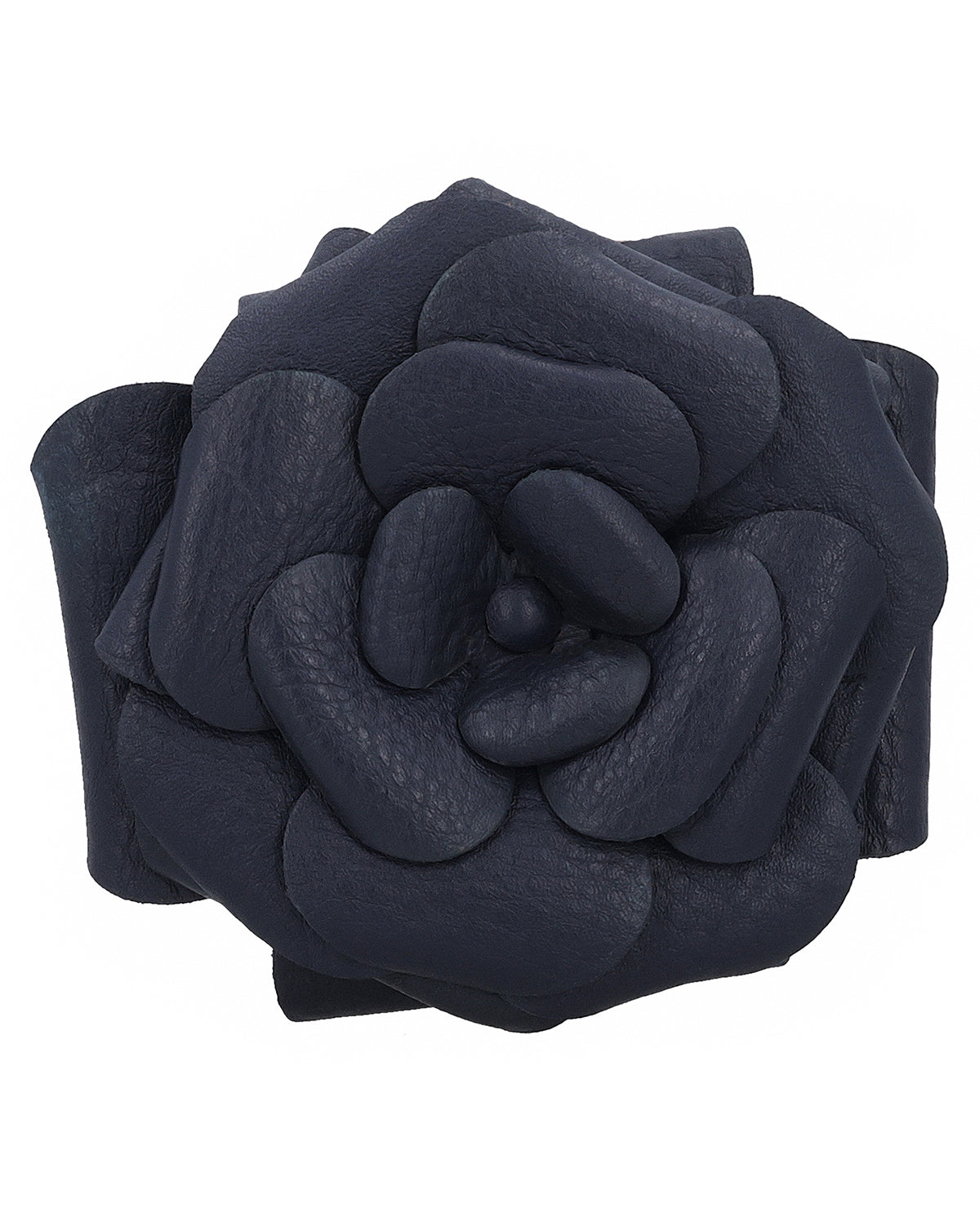 gusti-leder-iva-haarspange-dunkelblau-blumen-lwg-leder image 4