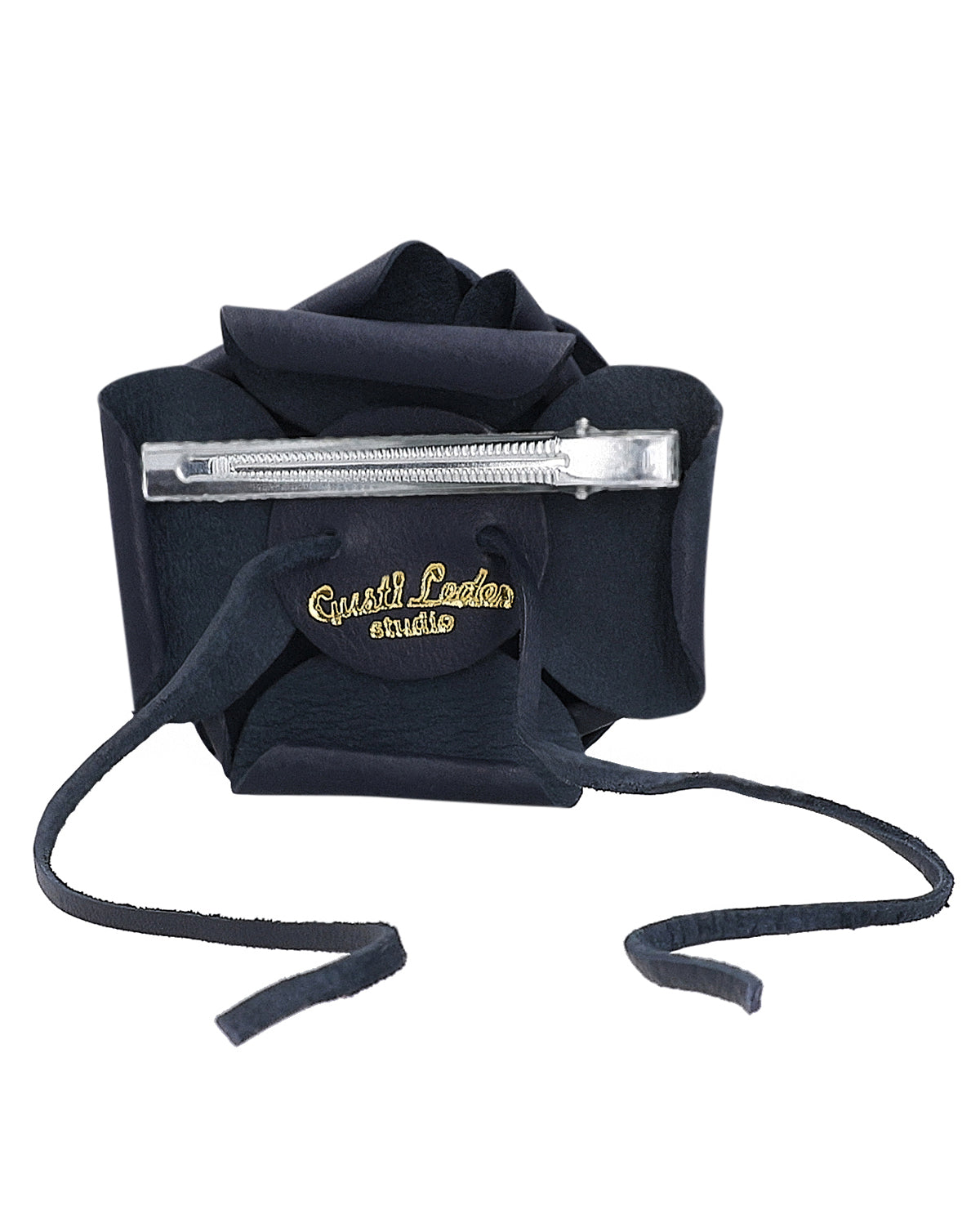 gusti-leder-iva-haarspange-dunkelblau-blumen-lwg-leder image 5