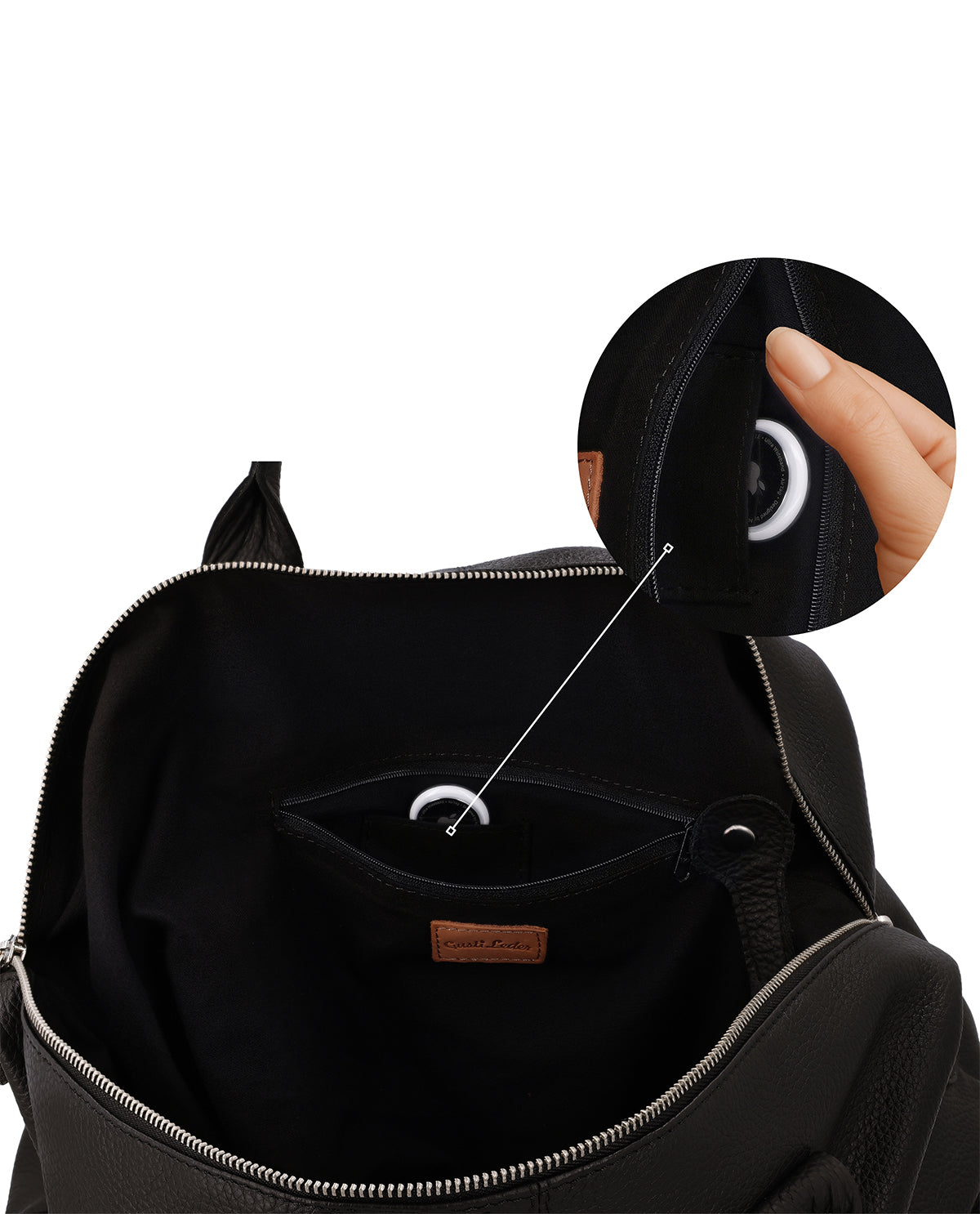 gusti-leder-doro-handtasche-damen-schwarzes-leder-mit-wechselriemen image 4