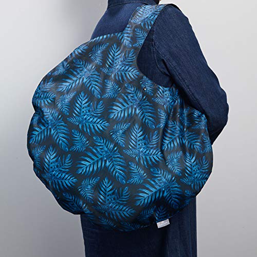 cedon-philodendron-blue-shopper-faltbare-einkaufstasche-handgep-ck image 4