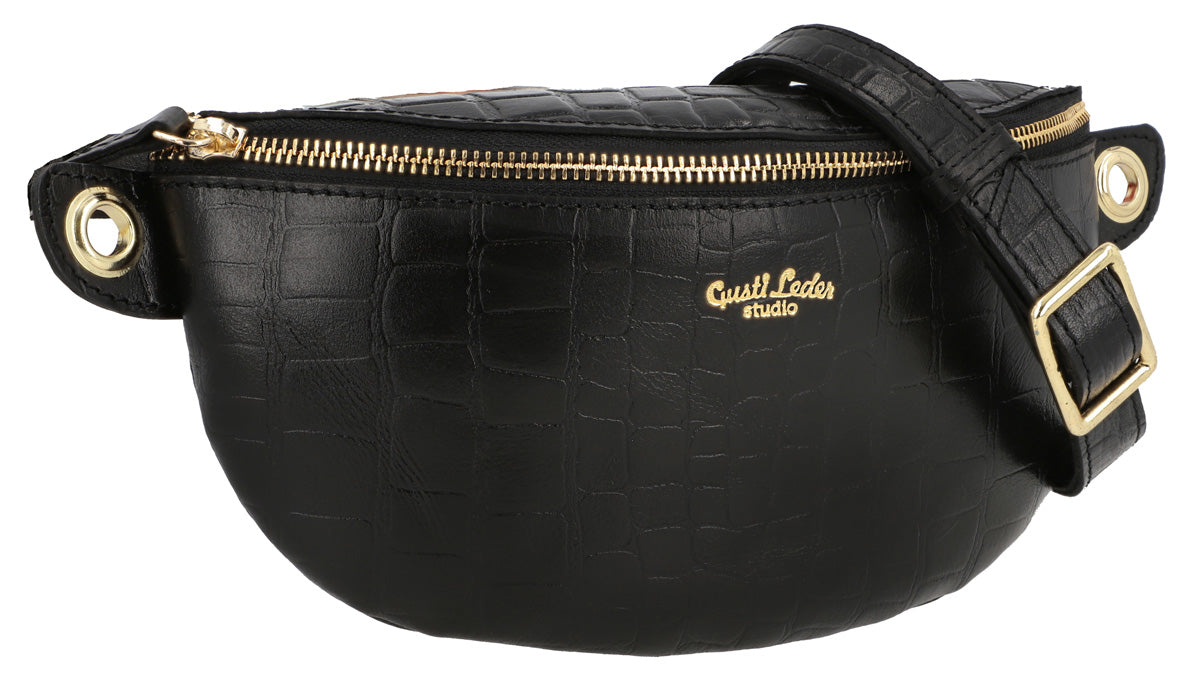 gusti-leder-annabelle-bauchtasche-rindsleder-kroko-look image 2