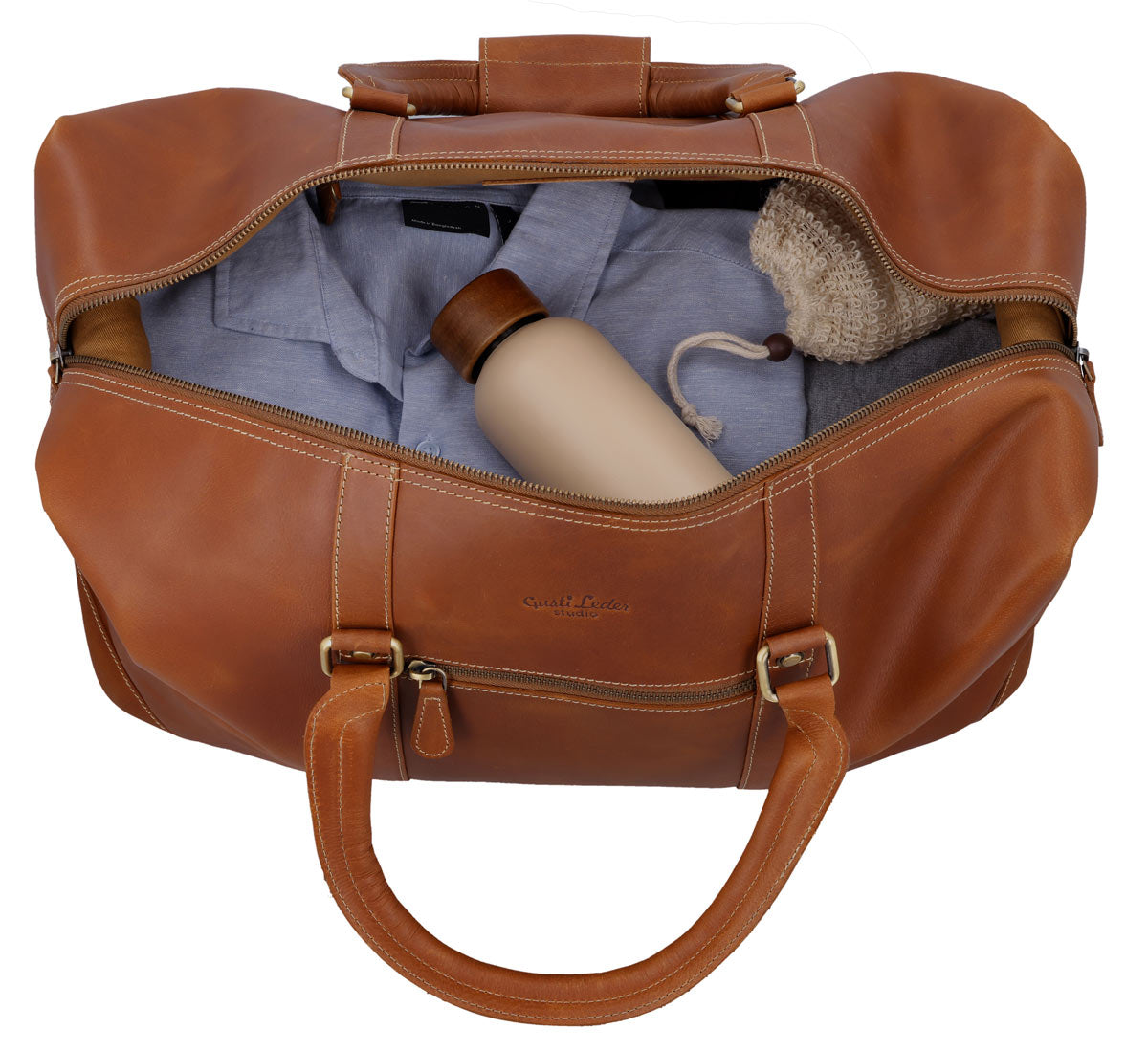 gusti-leder-ruben-reisetasche-aus-leder-vintage-weekender-2 image 6