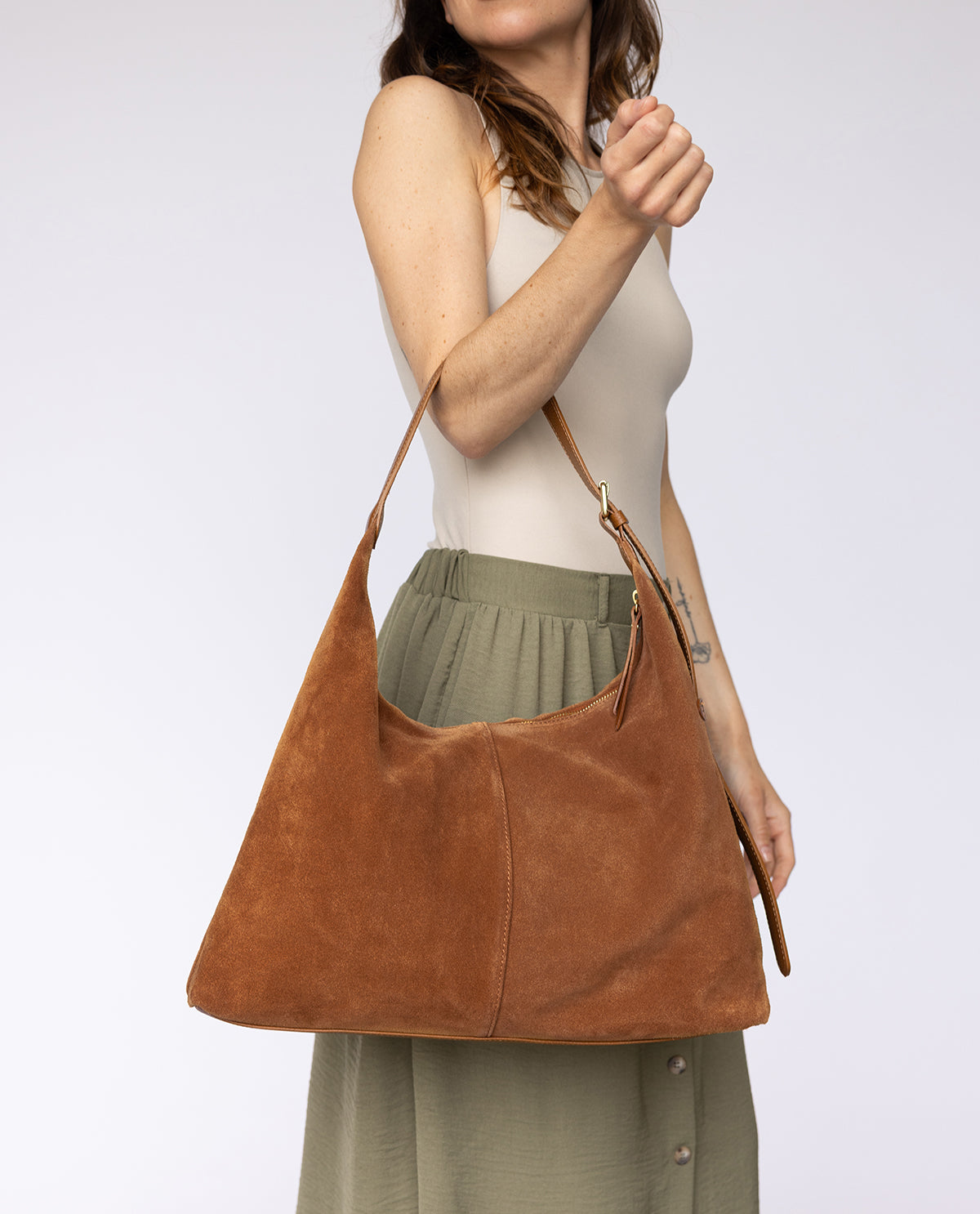 gusti-leder-fredrika-handtasche-damen-braun-strukturiert-made-in-italy image 5