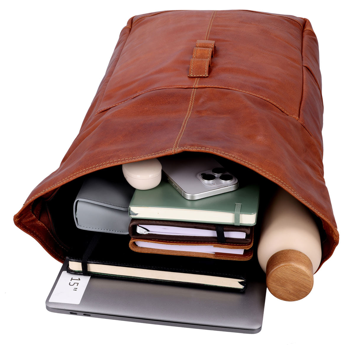 gusti-leder-bendik-rolltop-rucksack-leder-honigbraun-outlet image 3