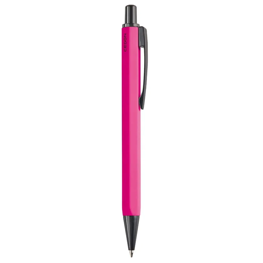cedon-kugelschreiber-pink-aluminium-sechskant-mit-schwarzer-mine image 1