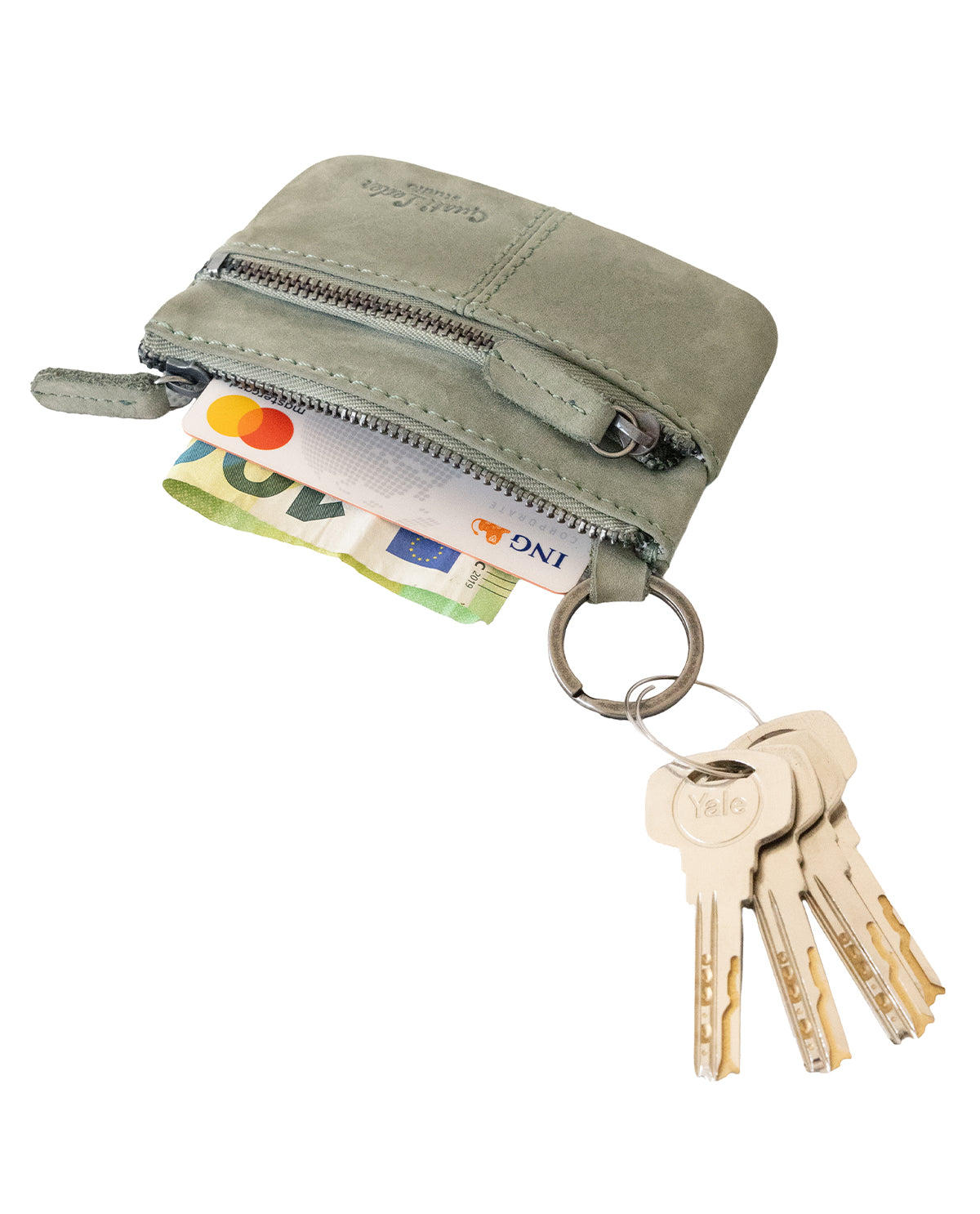 gusti-leder-rook-schl-sseletui-echtleder-gr-n image 3