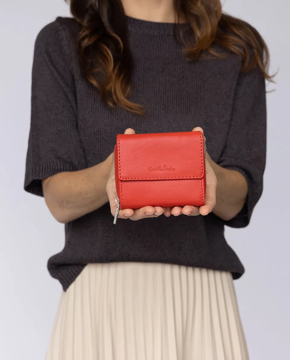 gusti-leder-brigitta-damen-geldb-rse-orange-mit-rfid-schutz image 1
