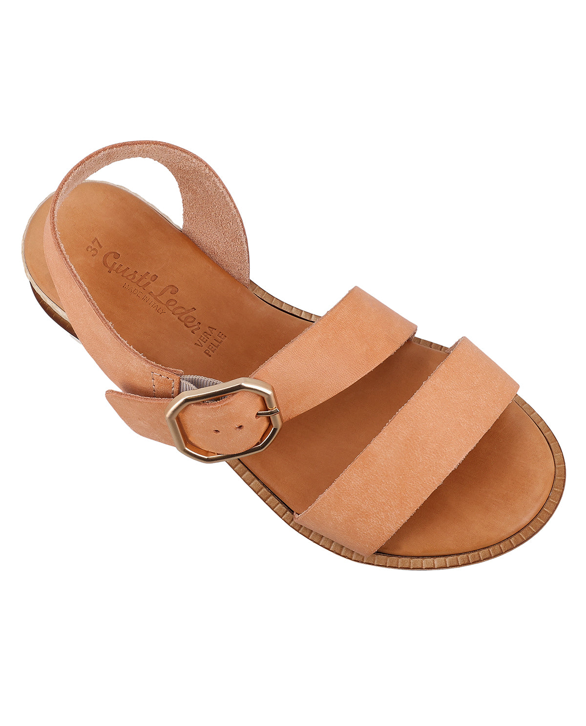gusti-leder-delia-damen-sandale-beige-leder-keilabsatz image 6