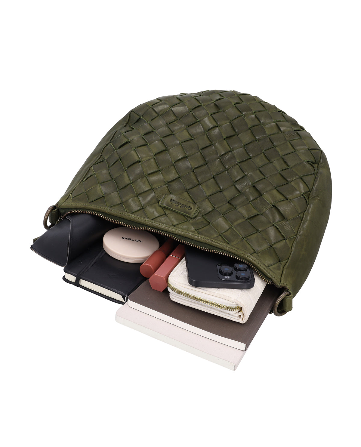 gusti-leder-clover-handtasche-gr-n-geflochten-rindsleder image 3