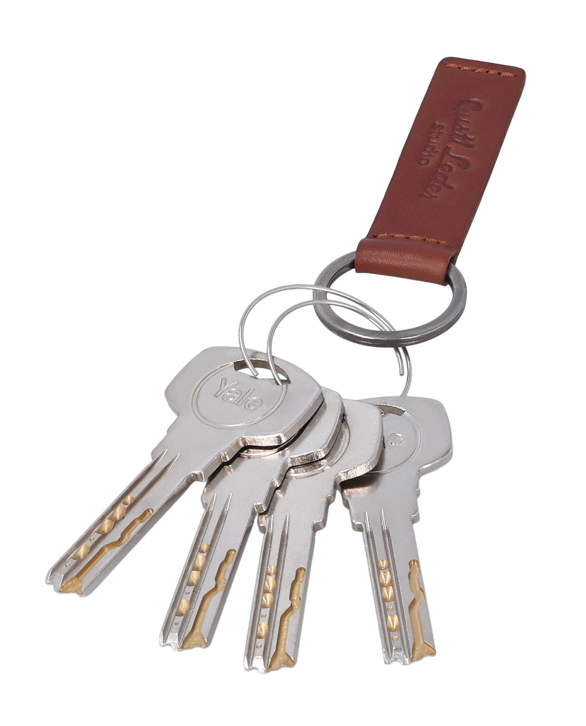 gusti-leder-noa-schl-sselanh-nger-aus-leder-mit-metallring-2 image 3