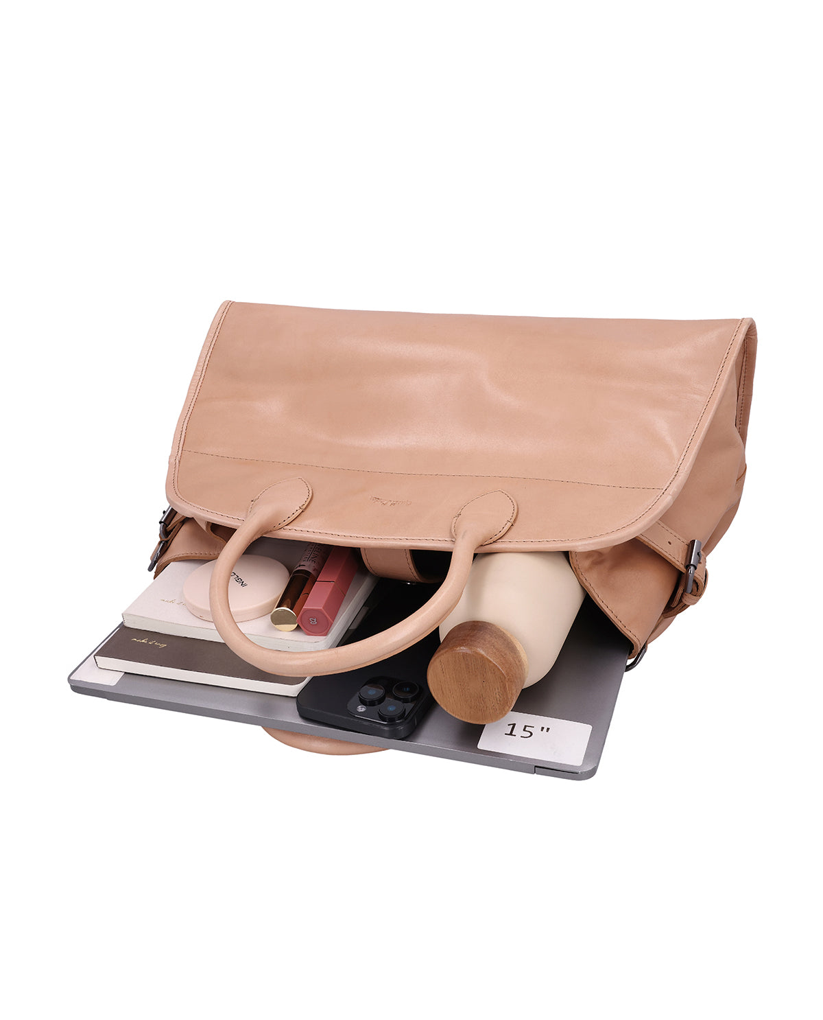 gusti-leder-katrin-handtasche-damen-beige-rindsleder image 4