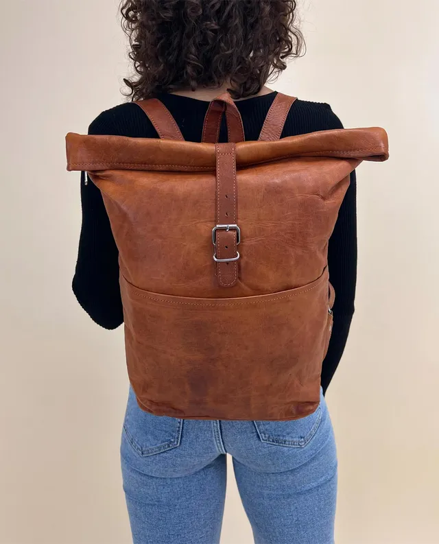 gusti-leder-manny-rolltop-rucksack-aus-ziegenleder image 1