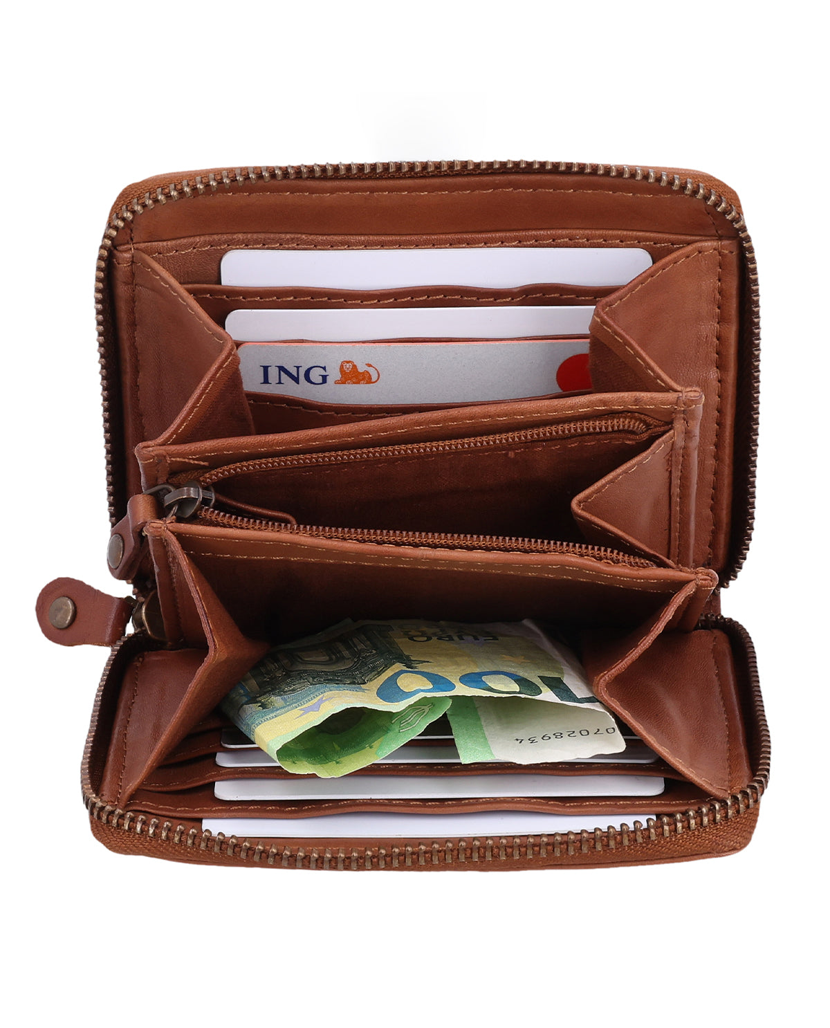 gusti-leder-linn-damen-portemonnaie-rindsleder-braun-geflochten image 3