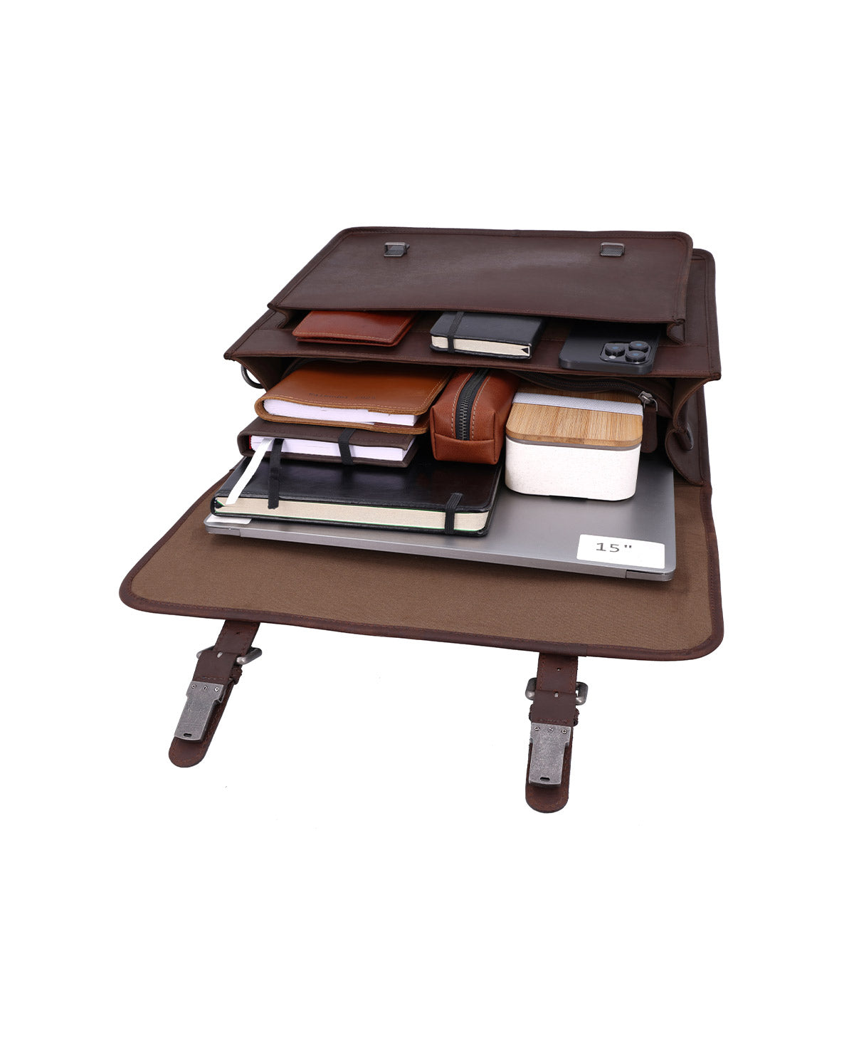 gusti-leder-elmar-aktentasche-aus-leder-umh-ngetasche-used-look-glattleder image 4