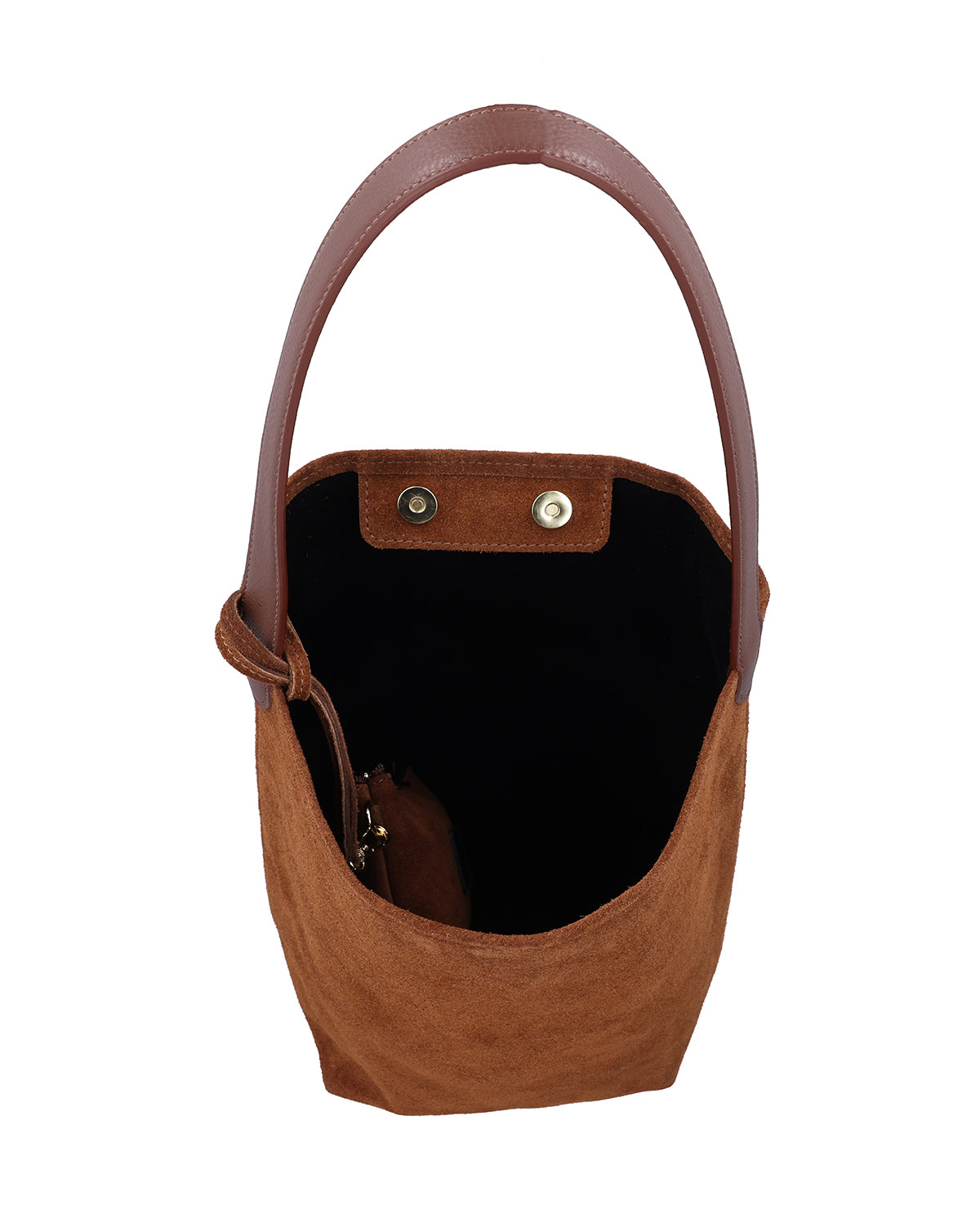 gusti-leder-lis-shopper-handtasche-damen-veloursleder-braun-mit-zusatztasche image 4