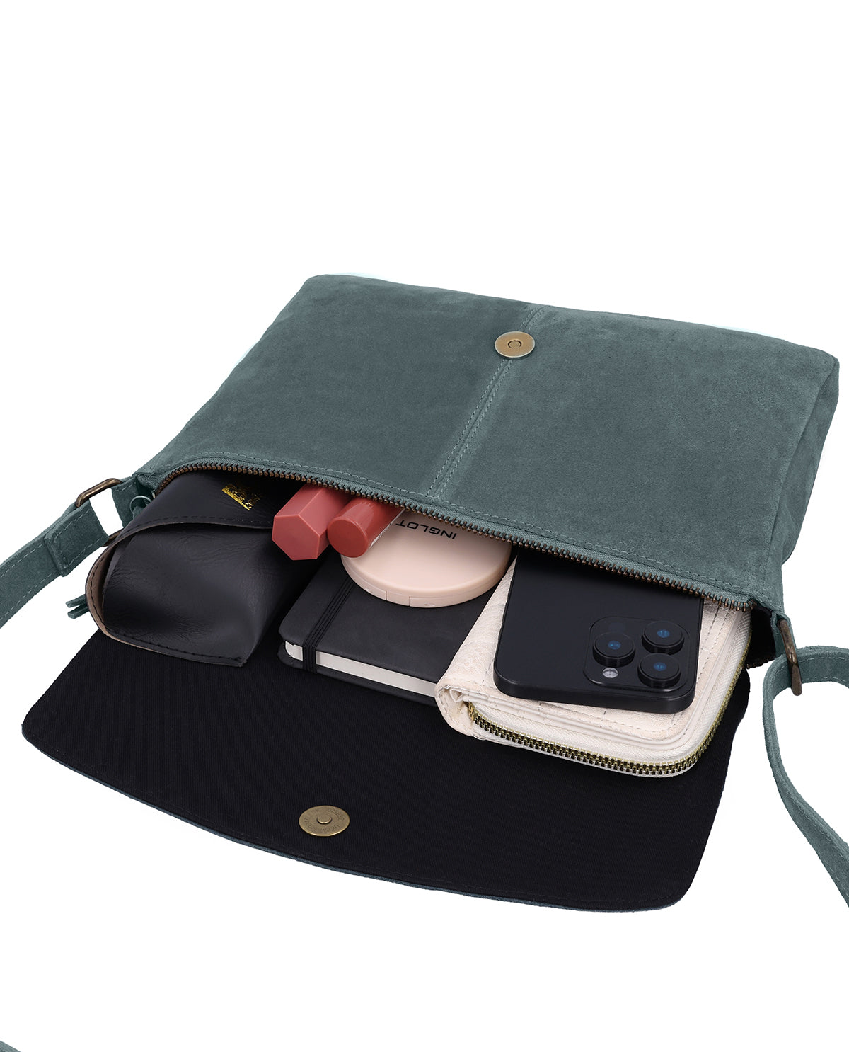 gusti-leder-maisie-handtasche-damen-dunkelgr-n-mit-airtag-fach image 4
