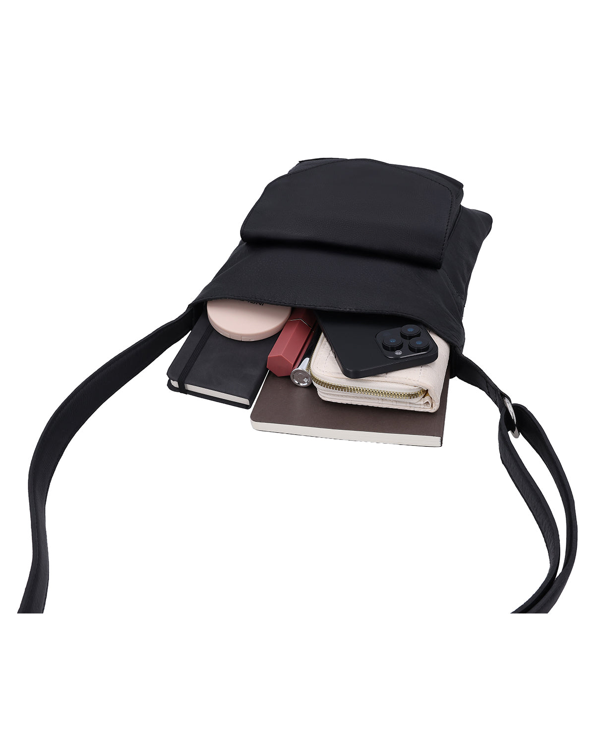 gusti-leder-rikke-kleine-lederhandtasche-schwarz-damen image 3