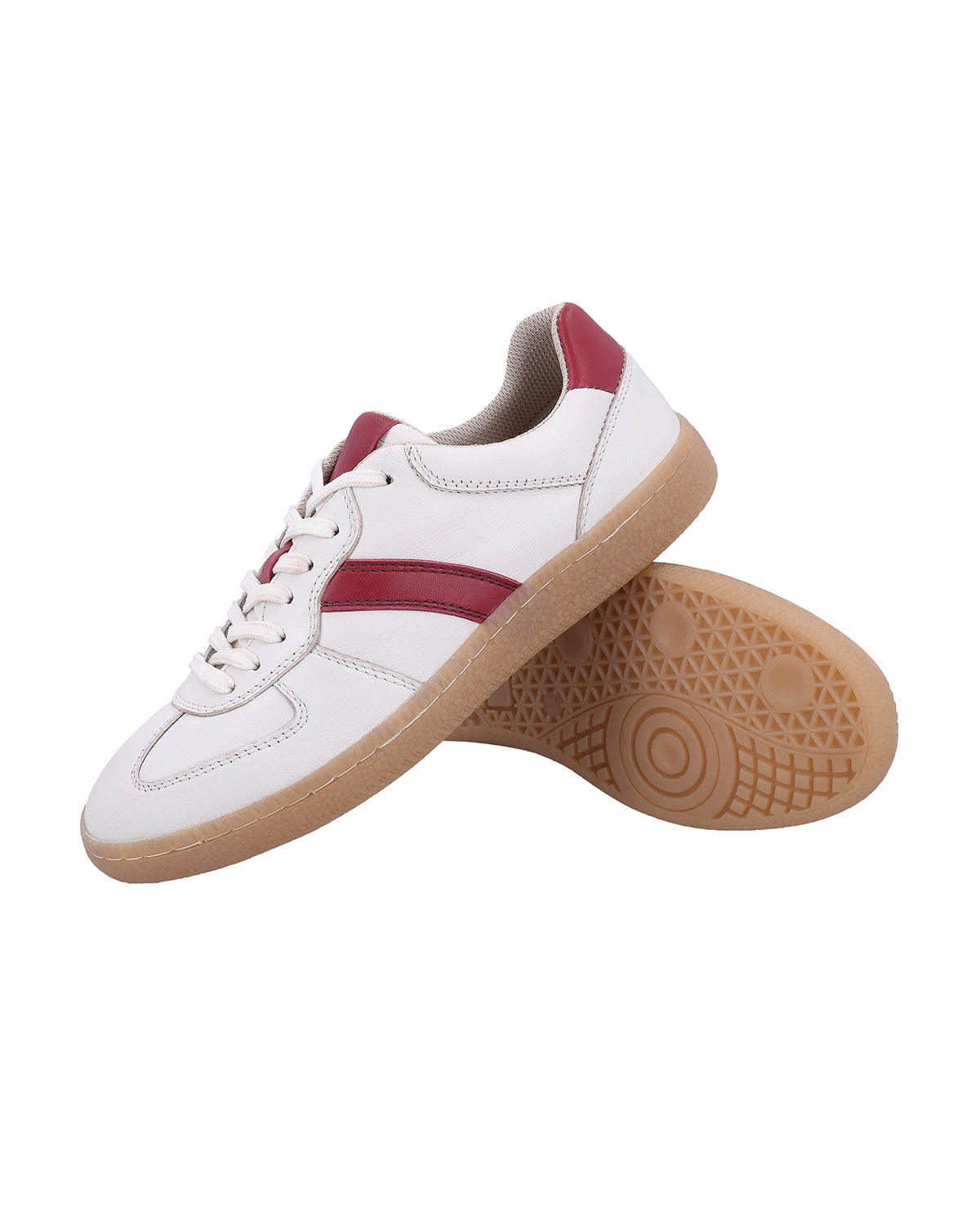 gusti-leder-charline-damen-sneaker-wei-leder-mit-roten-akzenten image 5
