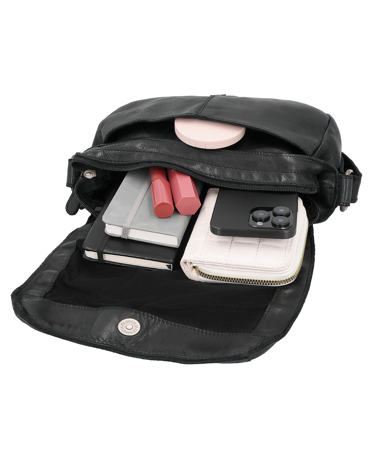 gusti-leder-aliya-geflochtene-lederhandtasche-damen-schwarz-crossbody image 3